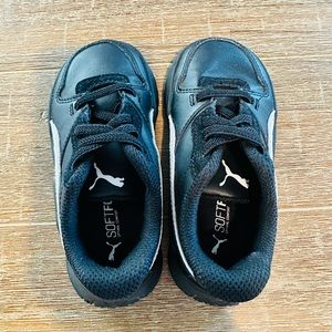Black toddler Puma sneakers